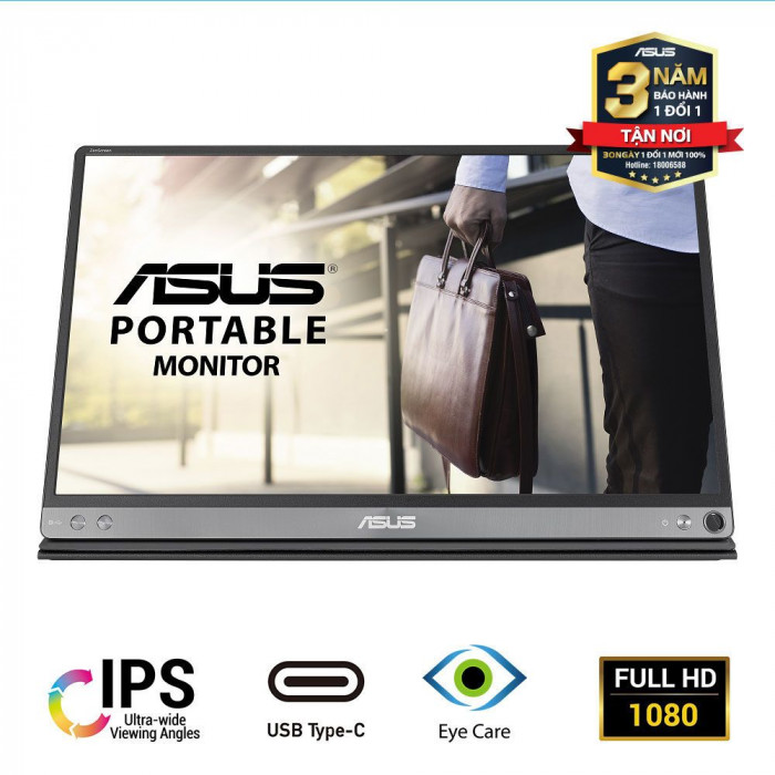 Màn hình di động ASUS ZenScreen MB16AP 15.6 inch Full HD (IPS/60HZ/220nits/Type-C)
