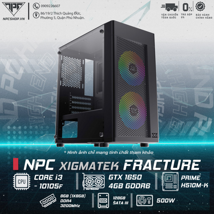 NPC XIGMATEK FRACTURE ( i3-10105F/8GB/128GB/GTX 1650)