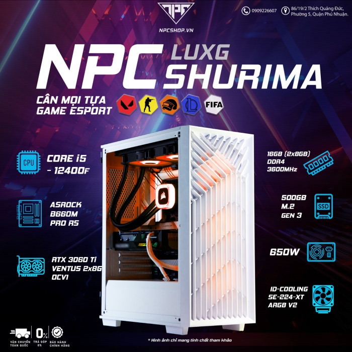 NPC LuxG SHURIMA (i5-12400F/16GB/500GB/RTX 3060 Ti)