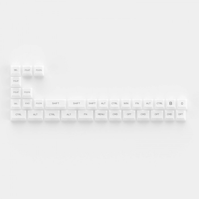 Keycap AKKO – White (PC / ASA-Clear profile / 155 nút)