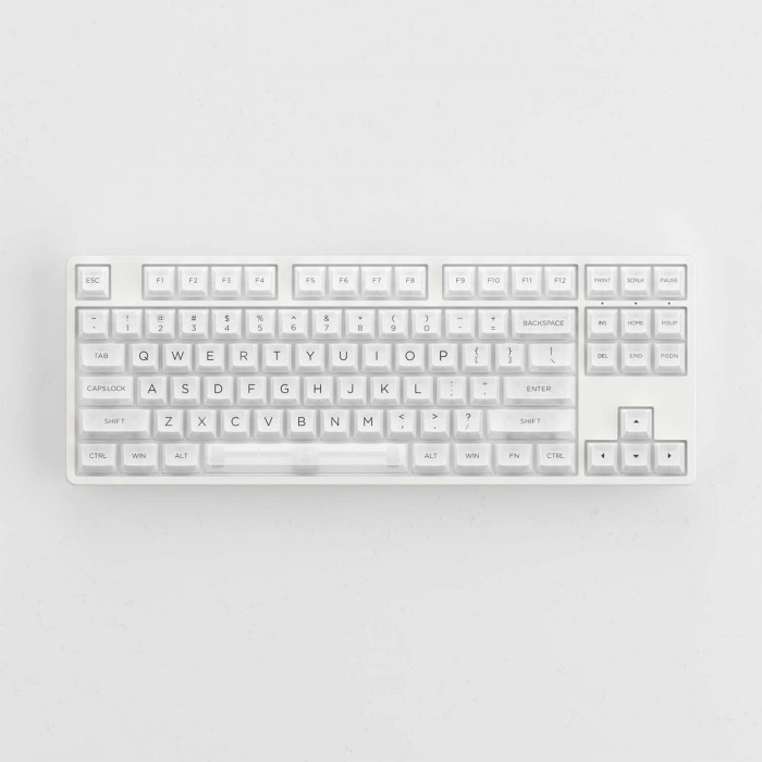 Keycap AKKO – White (PC / ASA-Clear profile / 155 nút)