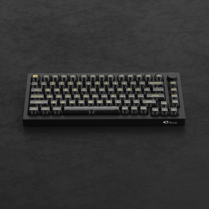 Keycap AKKO – Black (PC / ASA-Clear profile / 155 nút)