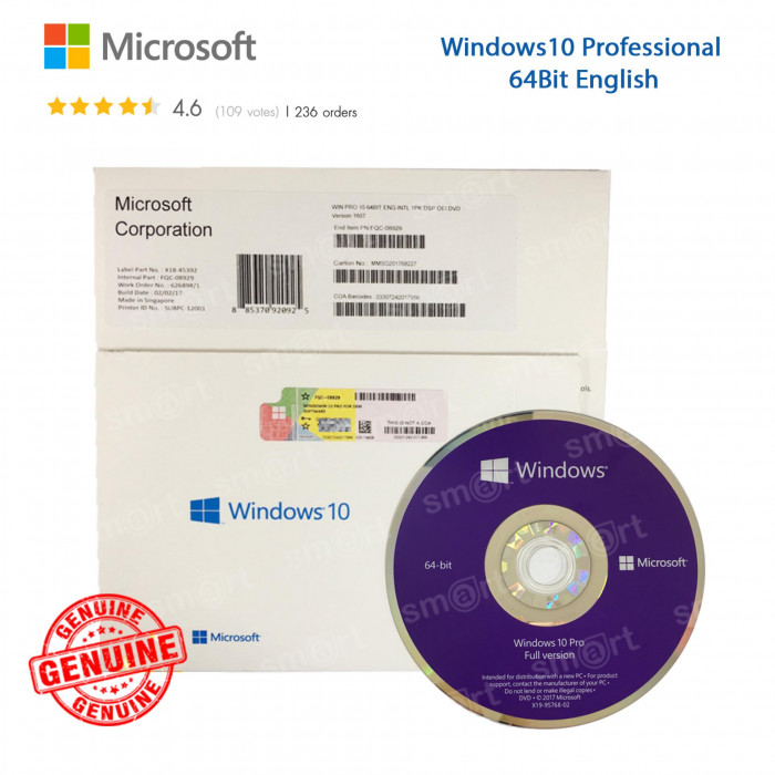 Windows 10 Pro 64-bit OEM