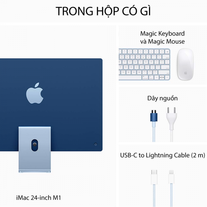 iMac 2021 24 inch 4K (Apple M1/8GB/256GB/8 CPU/8 GPU) - Blue