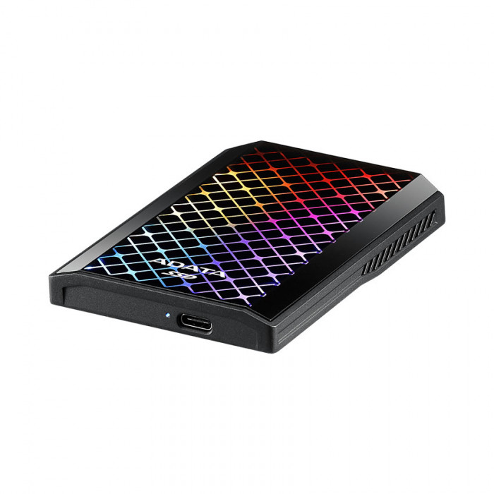 Ổ cứng di động SSD 1TB Adata ASE900G Led RGB - Black