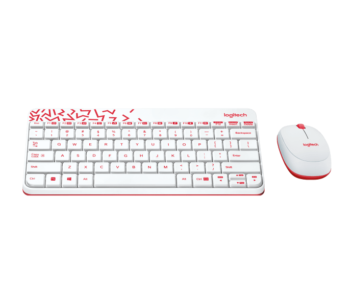 COMBO Chuột và Bàn Phím Logitech MK240 - Brilliant Red White