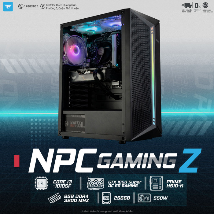 NPC Gaming Z (i3-10105F/8GB/256GB/GTX1660 Super OC)