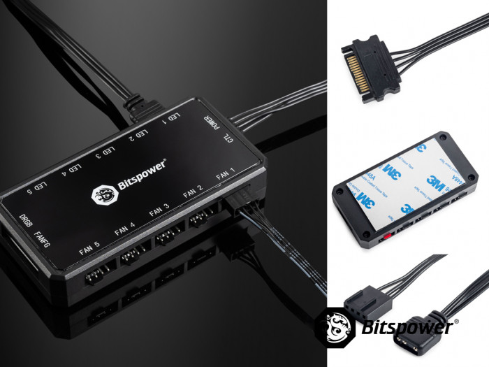 Bitspower Fan and Digital RGB RF Remote Controller Hub