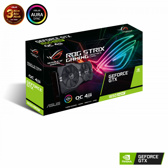 VGA Asus ROG Strix GeForce® GTX 1650 SUPER™ OC Edition 4GB GDDR6