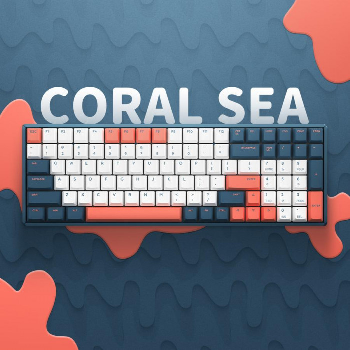 Bàn phím cơ IQUNIX F96 Coral Sea (RGB Cherry Switch)