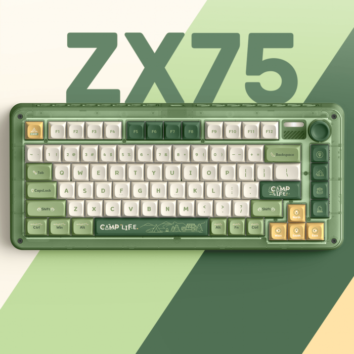 Bàn phím cơ IQUNIX ZX75 Camping (Non-Backlit Cherry Silent Red)