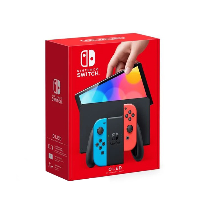 Nintendo Switch - OLED model with Neon Red Blue Joy‑Con