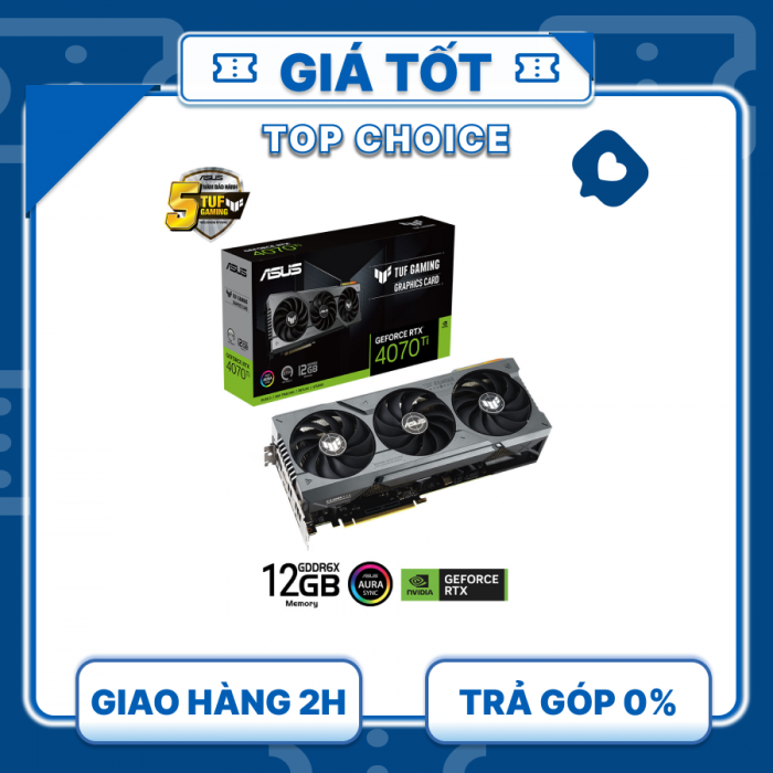 VGA ASUS TUF Gaming GeForce RTX 4070 Ti 12GB GDDR6X