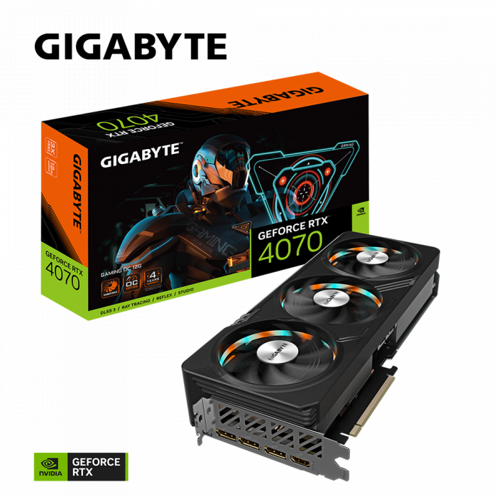 VGA GIGABYTE GeForce RTX­­ 4070 GAMING OC 12G