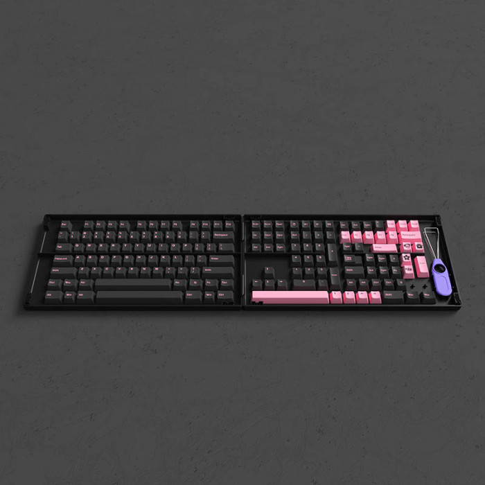 KEYCAP AKKO Keycap set – Black Pink (PBT Double-Shot/Cherry profile/229 nút)