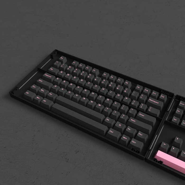 KEYCAP AKKO Keycap set – Black Pink (PBT Double-Shot/Cherry profile/229 nút)