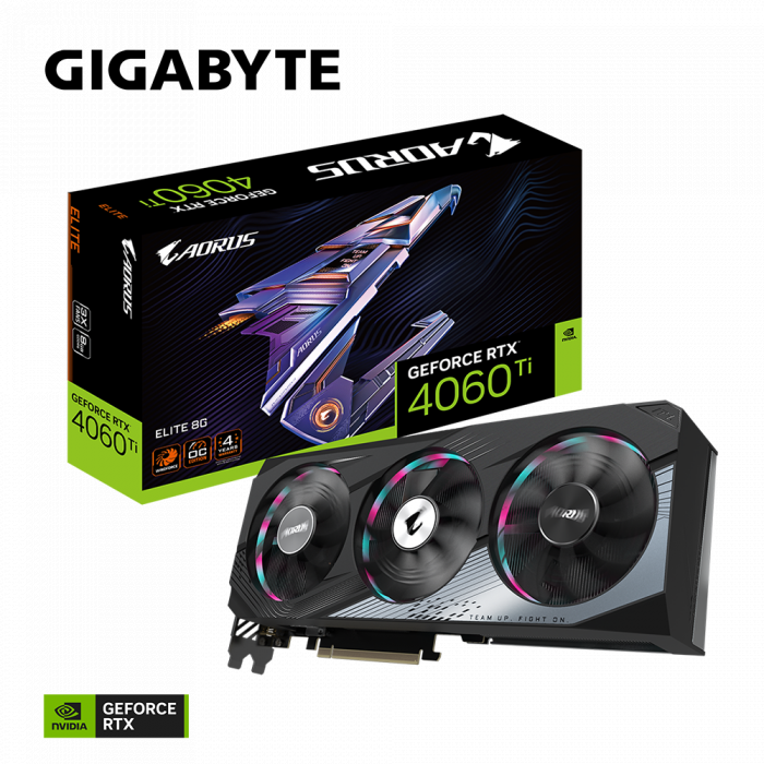 VGA GIGABYTE AORUS GeForce RTX 4060 Ti ELITE 8G