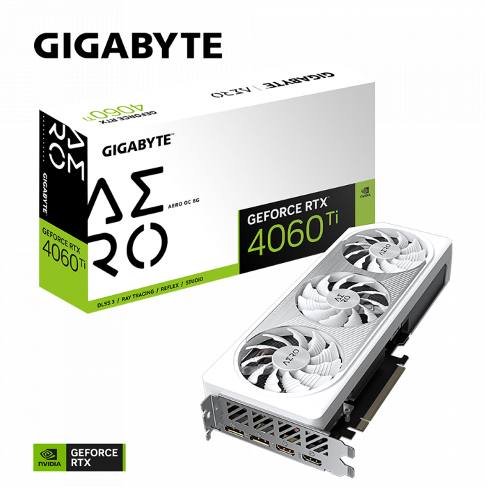 VGA GIGABYTE GeForce RTX 4060 Ti AERO OC 8G
