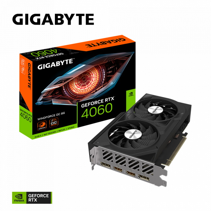 VGA GIGABYTE GeForce RTX 4060 WINDFORCE OC 8G