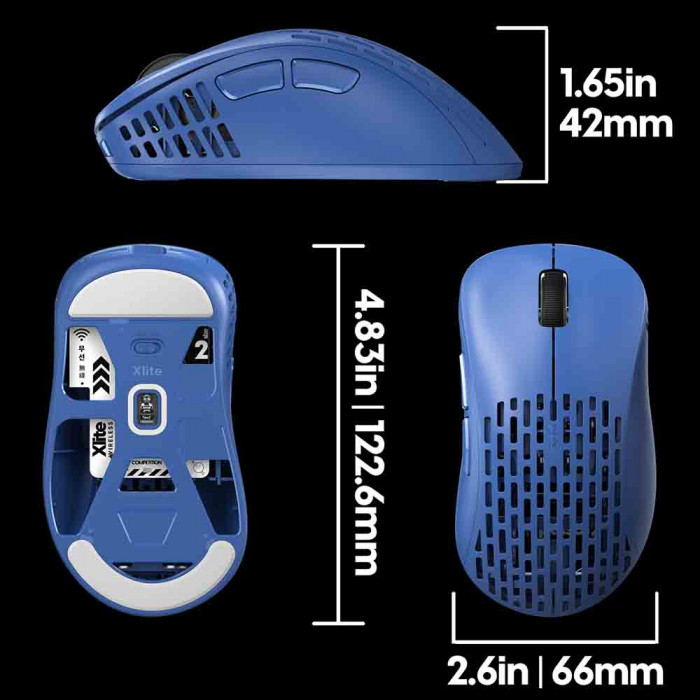 Chuột không dây Pulsar Xlite Wireless V2 Competition Blue