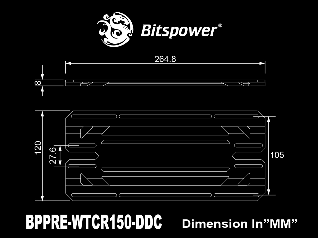 Bitspower Premium Cuboid Reservoir 150 (DDC)