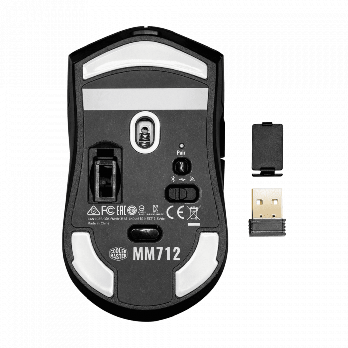 Chuột không dây Cooler Master MM712 Hybird Wireless Mouse Black Matte (MM-712-KKOH1)