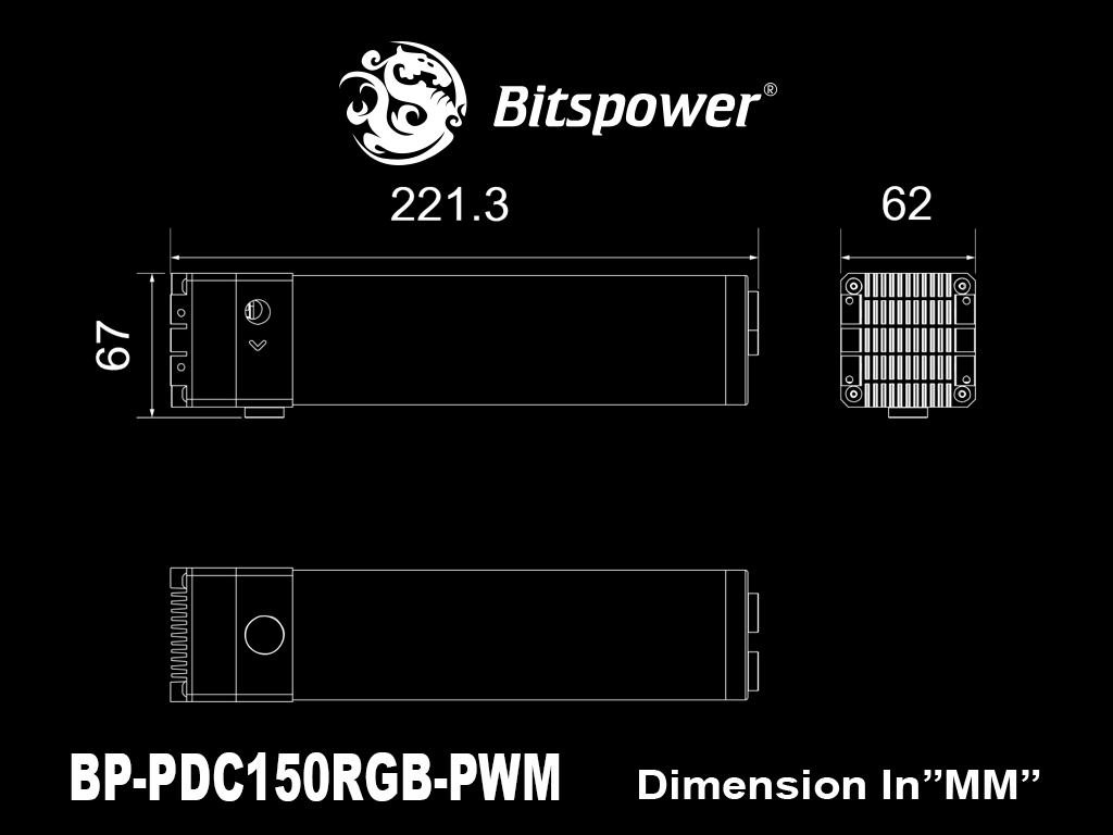 Bitspower DDC Reservoir Combo 150 RGB-PWM