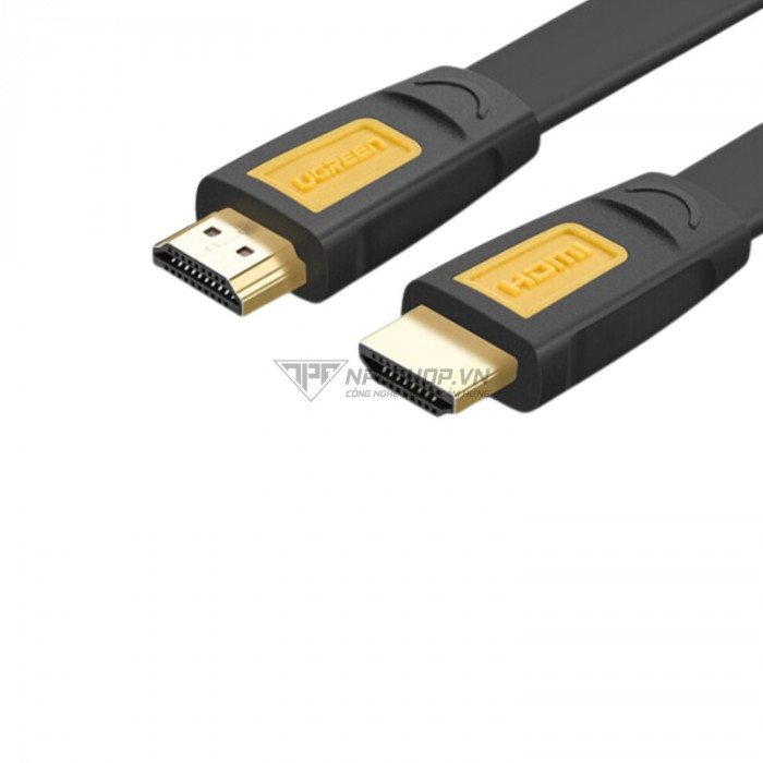 Cáp dạng dẹt HDMI 1.4 truyền âm thanh hình ảnh màu đen dài 2M Ugreen (11185)