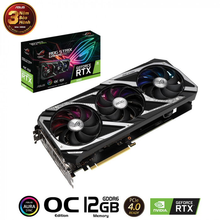 VGA Asus ROG Strix GeForce RTX™ 3060 OC Edition 12GB GDDR6 