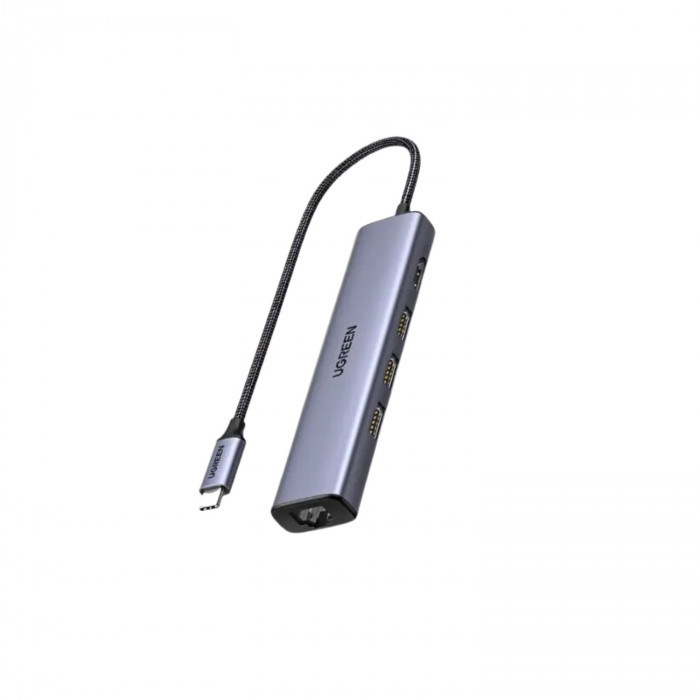 Bộ chuyển USB-C ra 3USB 3.0+HDMI+RJ45 Ugreen 20934