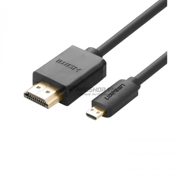 Cáp micro HDMI sang HDMI 1.4 truyền âm thanh hình ảnh dài 1.5M Ugreen ( 30102)