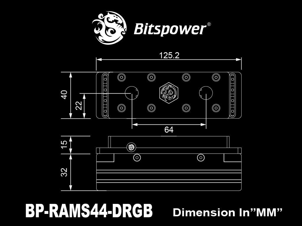 Bitspower 4-DIMMS RAM Module - Digital RGB