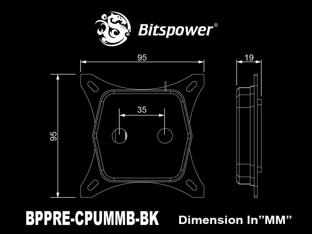 Bitspower Block CPU Premium Summit M Mystic Black Metal Edition