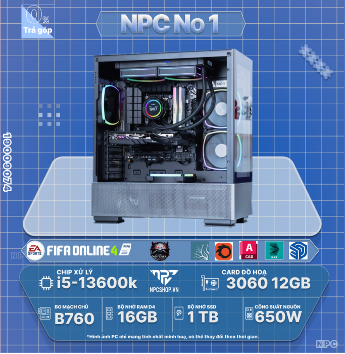 NPC PC CORE I5-13600K|32GB RAM|1TB SSD|RTX 3060 12GB
