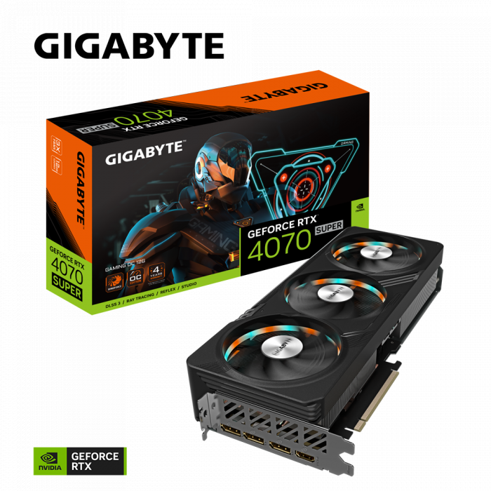 VGA GIGABYTE GeForce RTX™ 4070 SUPER GAMING OC 12G