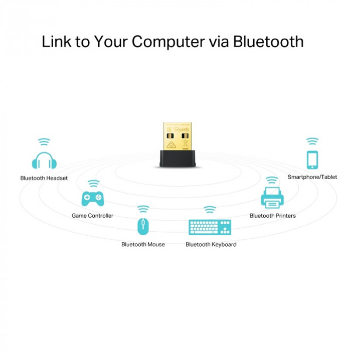 USB WiFi TP-Link 2.4/5GHz Nano Bluetooth 4.2 AC600 Archer-T2UB-Nano
