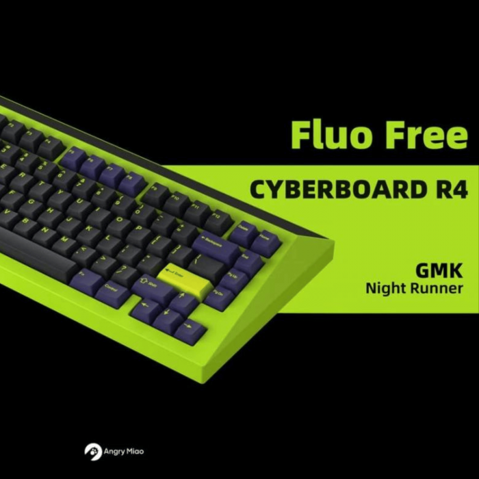 Kit Bàn Phím Cơ Angry Miao Cyberboard R4 - Fluo Free