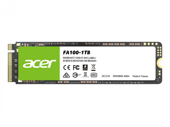 SSD Acer FA100 1TB PCIe M2 NVMe Gen3x4 (Đọc 3300MB/s – Ghi 2700MB/s) 