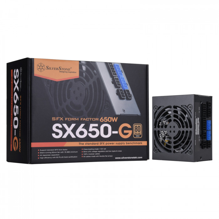 Nguồn máy tính SilverStone SFX 80 Plus Gold 650w v1.1 (SX650-G) 