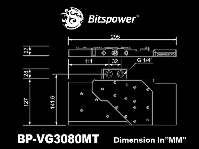 Bitspower Classic VGA Water Block for MSI GeForce RTX 3080 Gaming Trio series