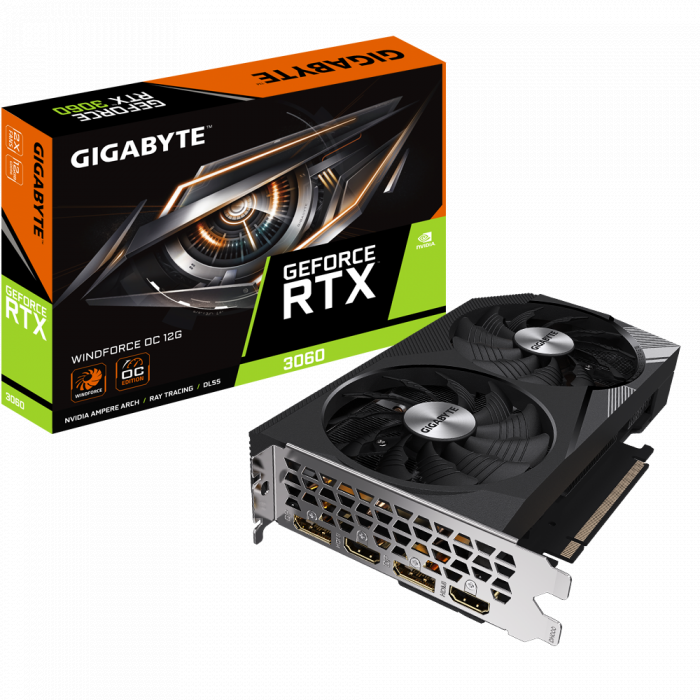 VGA GIGABYTE GeForce RTX™ 3060 WINDFORCE OC 12G (rev. 1.0)