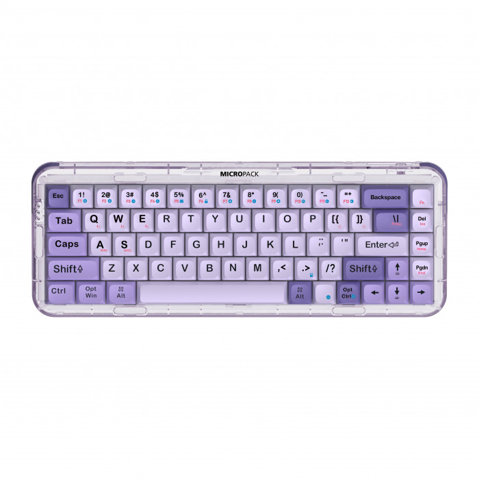 Bàn phím cơ không dây MicroPack Lifestyle K-168WM Purple