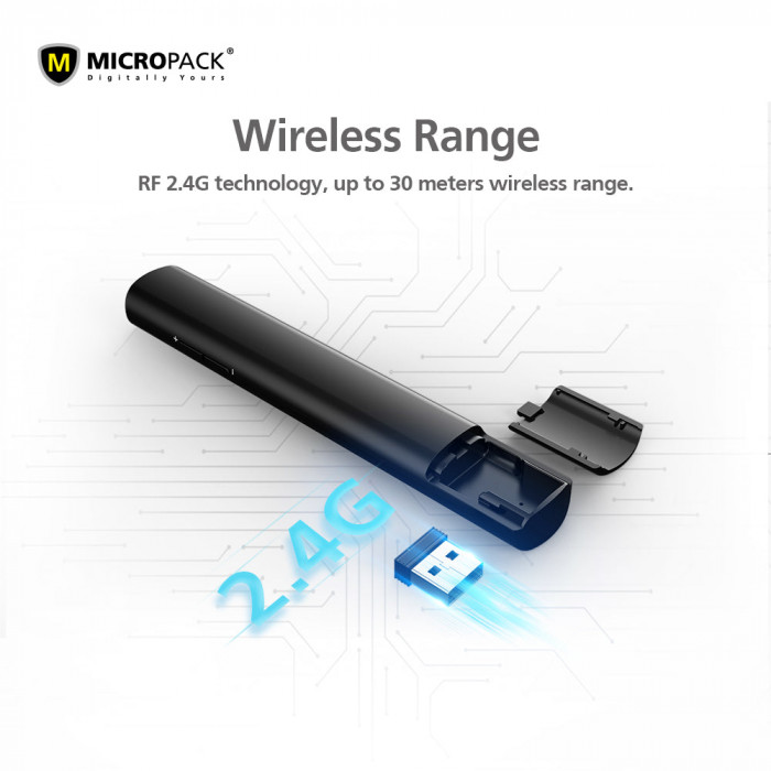 Bút trình chiếu MicroPack POINTER GREEN Black (WPM-09G-BK)