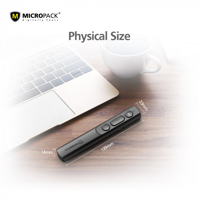 Bút trình chiếu MicroPack POINTER GREEN Black (WPM-09G-BK)