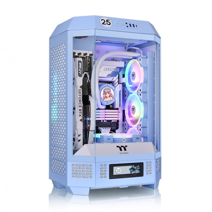 Case Thermaltake Tower 300 - Hydrangea Blue Micro Tower Chassis