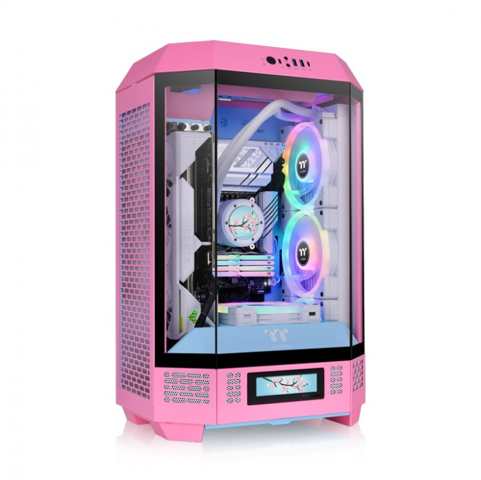 Case Thermaltake Tower 300 - Bubble Pink Micro Tower Chassis