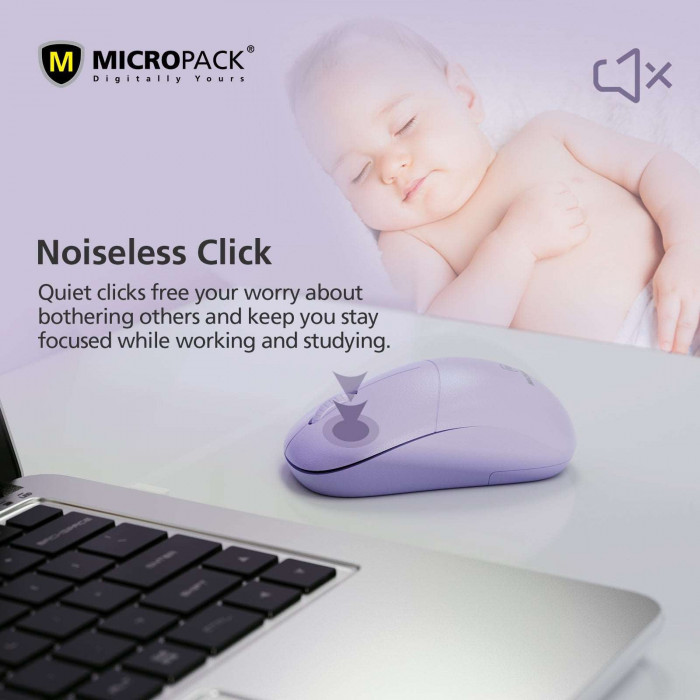 Chuột không dây MicroPack SPEEDY MINI 2 MP-712W Purple