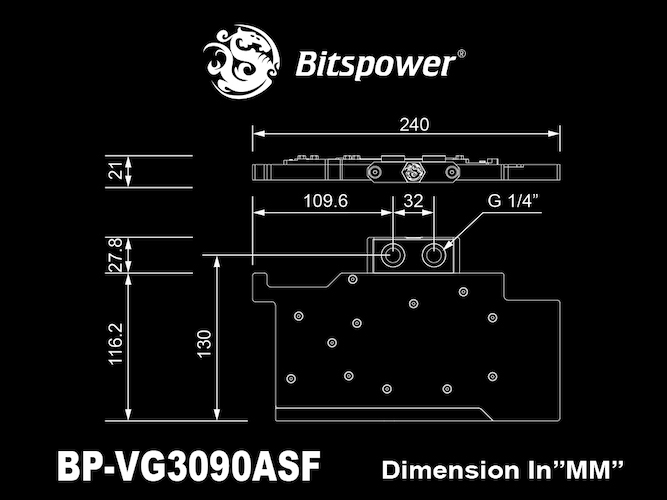 Bitspower Classic VGA Water Block for ASUS TUF Gaming GeForce RTX 3090