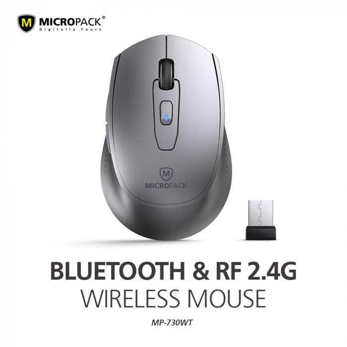Chuột không dây MicroPack INSPIRE PRO+ MP-730WT Grey Black