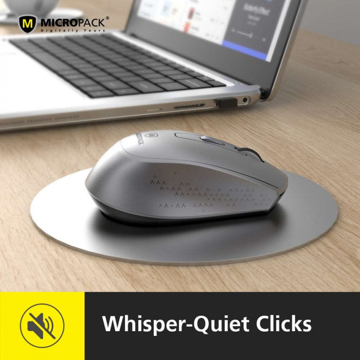 Chuột không dây MicroPack INSPIRE PRO+ MP-730WT Grey Black